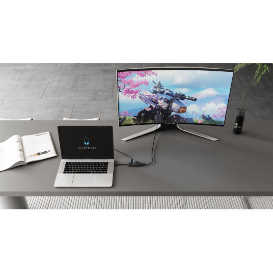 Swissten 4in1 USB-C Hub Multi-port laptop docking station 100W / HDMI 4K / 2x USB-A