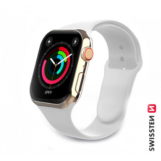 Swissten Silicone Band for Apple Watch 1/2/3/4/5/6/SE / 38 mm / 40 mm / White