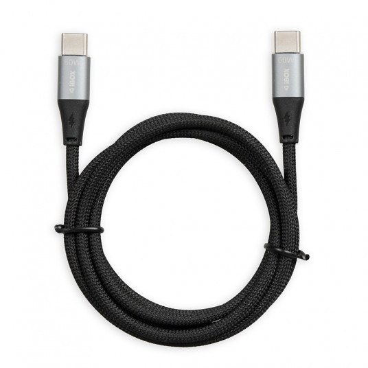 iBOX IKUTC USB-C kabelis 60W 2m Melns