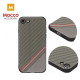 Mocco Trendy Grid And Stripes Silicone Back Case for Apple iPhone 7 Plus / 8 Plus Brown (Pattern 1)