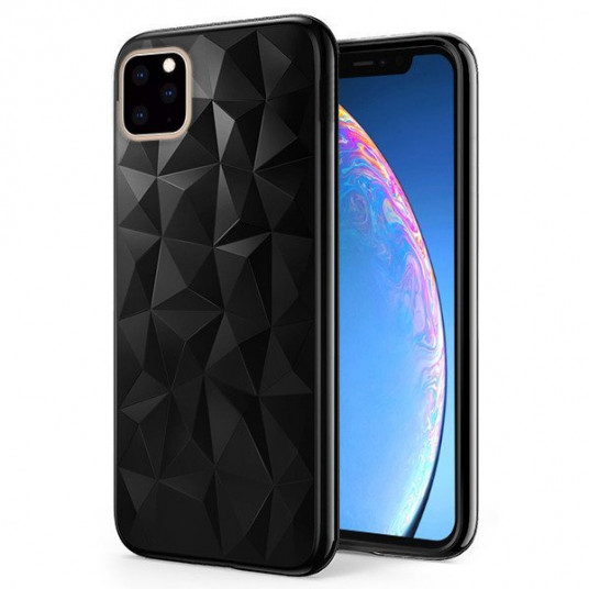Mocco Trendy Diamonds Silicone Back Case for Apple iPhone 11 Pro Black