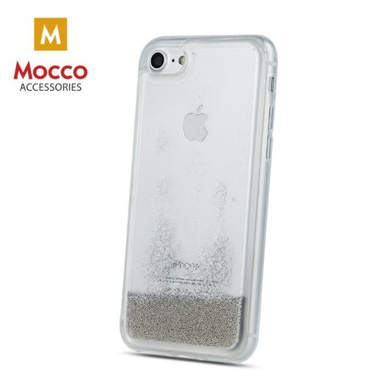 Mocco Liquid Back Case Silicone Case for Apple iPhone X Transparent - Silver