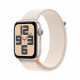 Viedpulkstenis Apple Watch SE GPS 44mm Starlight Aluminium Case with Starlight Sport Loop MRE63ET/A