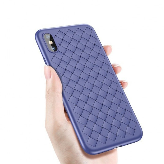 Baseus Weaving Case Impact Silicone Case for Apple iPhone X Blue