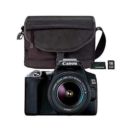 Canon EOS 250D + 18-55mm III + 16GB + Tīrīšanas lupatiņa + Soma