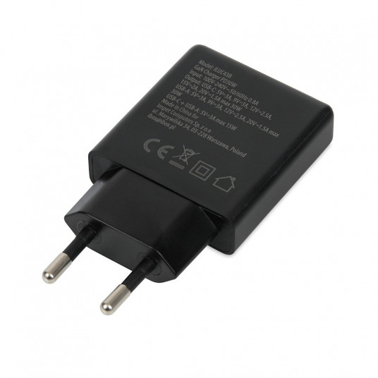 iBOX C-43 Slim GaN PD30W tīkla lādētājs, melns