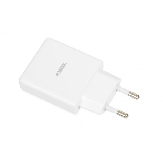 iBOX C-43 Slim GaN PD30W tīkla lādētājs, balts