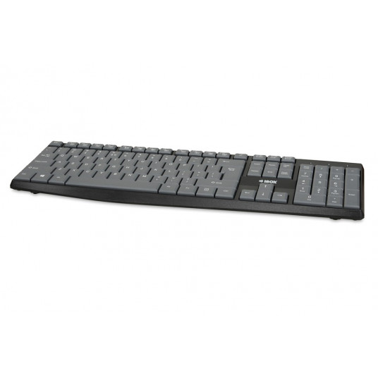 iBOX Eris USB tastatūra, pelēkā un melnā krāsā
