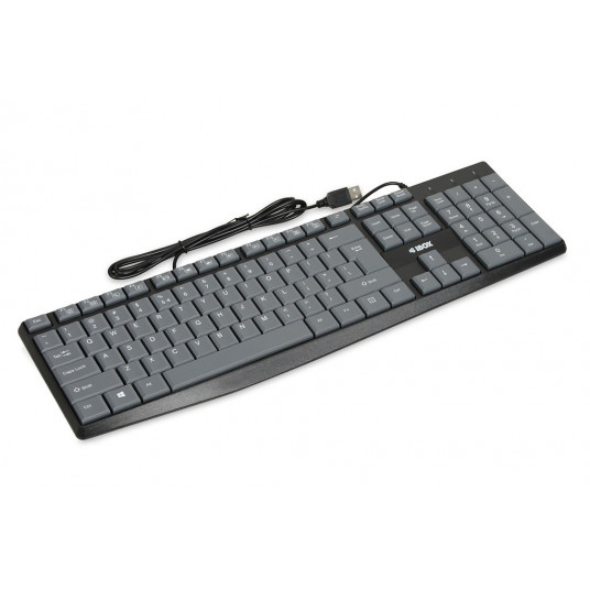 iBOX Eris USB tastatūra, pelēkā un melnā krāsā
