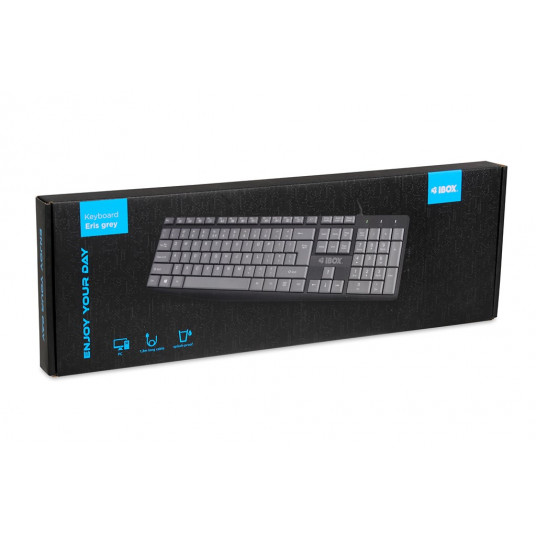 iBOX Eris USB tastatūra, pelēkā un melnā krāsā