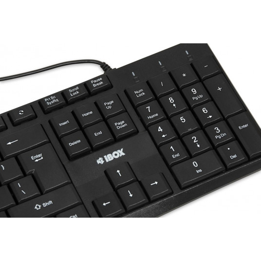 iBOX Eris USB tastatūra, melna