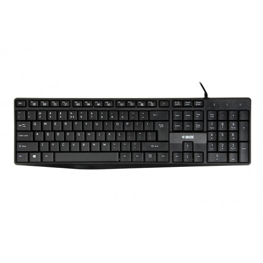 iBOX Eris USB tastatūra, melna