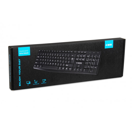 iBOX Eris USB tastatūra, melna