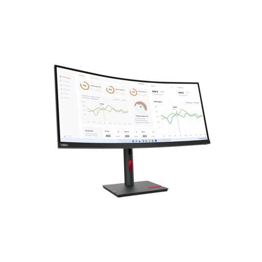 Lenovo ThinkVision T34w-30 LED displejs 86,4 cm (34") 3440 x 1440 pikseļu Wide Quad HD melns