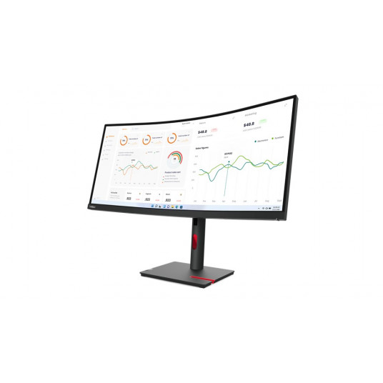 Lenovo ThinkVision T34w-30 LED displejs 86,4 cm (34") 3440 x 1440 pikseļu Wide Quad HD melns
