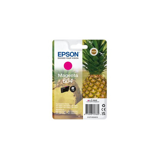 EPSON PINEAPPLE SINGLEPACK MAGENTA 604 TINTE