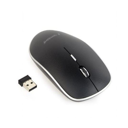 Gembird Silent Wireless Optical Mouse MUSW-4BS-01 USB, melns
