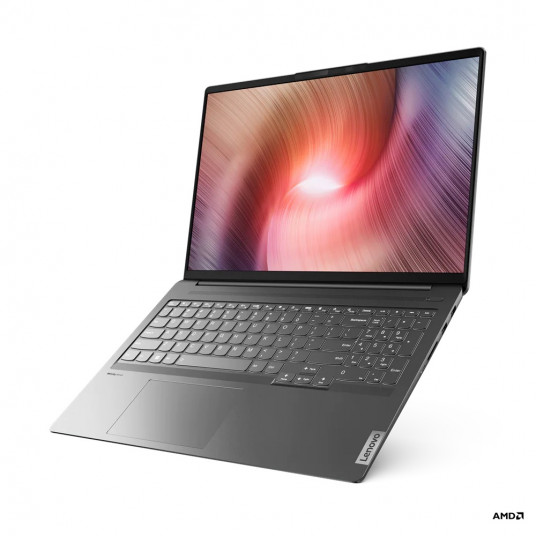 Lenovo IdeaPad 5 Pro 16ARH7 Storm Grey, 16 collu, IPS, 2.5K, 2560 x 1600, Pretspīduma, AMD Ryzen 5, 6600HS, 16 GB, SSD 512 GB, AMD Radeon 660M grafikas, Bluetooth, Windows8x2, Home1. versija 5.1, tastatūras valoda angļu, tastatūras aizmugurgaismojums, gar