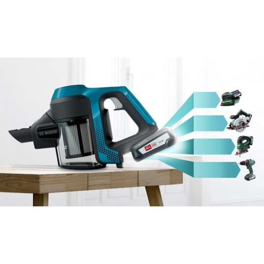 Bosch Vacuum cleaner Unlimited BBS611LAG  Handstick 2in1, 18 V, Operating time (max) 30 min, zils