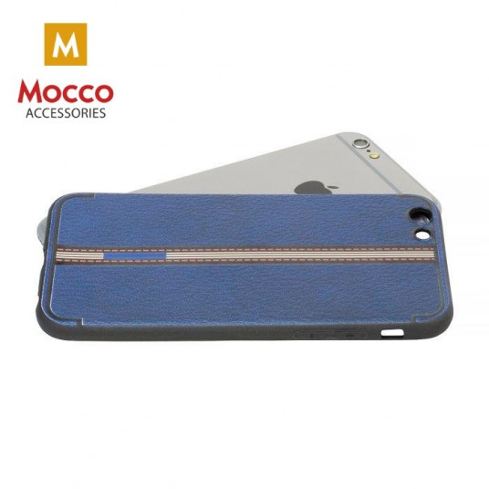 Mocco Trendy Grid And Stripes Silicone Back Case for Apple iPhone 7 Plus / 8 Plus Blue (Pattern 3)