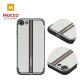 Mocco Trendy Grid And Stripes Silicone Back Case for Apple iPhone X / XS White (Pattern 3)