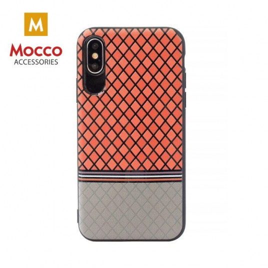 Mocco Trendy Grid And Stripes Silicone Back Case for Apple iPhone 7 / 8 Red (Pattern 2)
