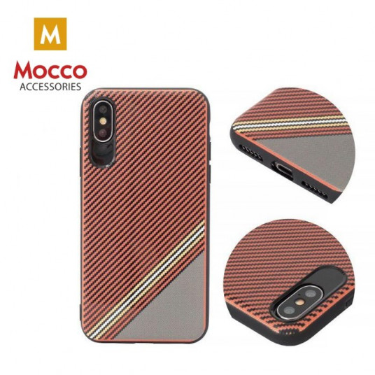 Mocco Trendy Grid And Stripes Silicone Back Case for Apple iPhone 7 / 8 Red (Pattern 1)