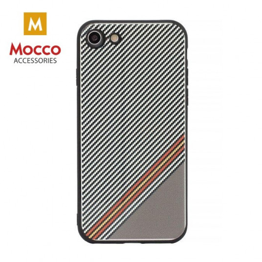 Mocco Trendy Grid And Stripes Silicone Back Case for Apple iPhone X / XS White (Pattern 1)