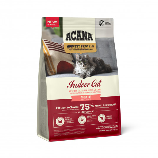 Acana Highest Protein Indoor Cat sausā barība kaķiem 4,5 kg