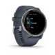Vied Pulkstenis Garmin Venu 2, GPS, Wi-Fi, ANT+,Silver Bezel with Granite zils Case and Silicone Band | 010-02430-10