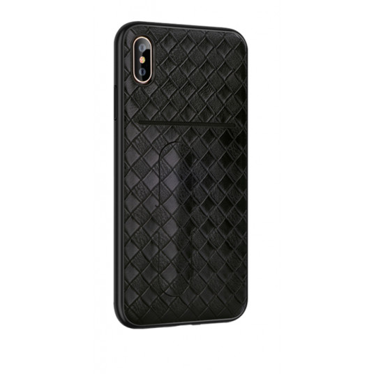 Devia iWallet Silicone Back Case With Place for Cards For Apple iPhone XS Max Black