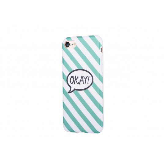 Devia Vivid Okay Plastic Back Case For Apple iPhone 7 / 8 White - Green