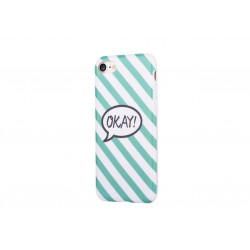 Devia Vivid Okay Plastic Back Case For Apple iPhone 7 Plus / 8 Plus White - Green
