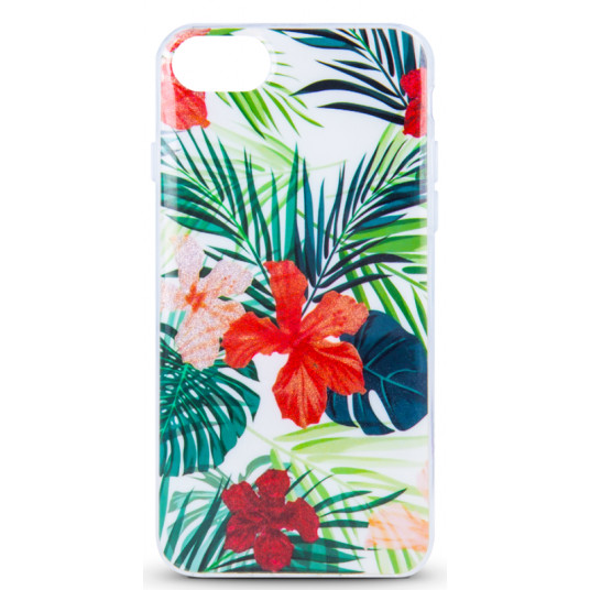 Mocco Spring Case Silicone Back Case for Apple iPhone X / XS (Red Lilly)