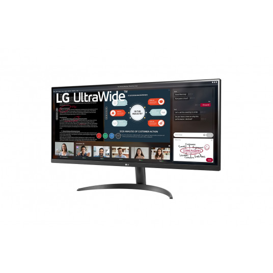 LG monitors 34WP500-B.BEU 34 ", IPS, UW FHD, 2560 x 1080, 21:9, 5 ms, 250 cd/m², HDMI portu skaits 2, 75 Hz