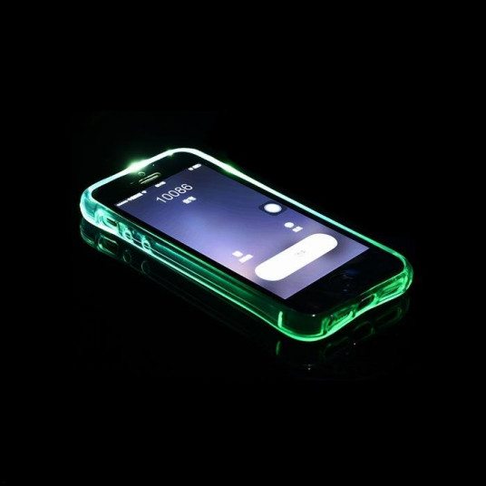 Mocco LED Back Case Silicone Case With LED Effects for Apple iPhone 7 Plus / 8 Plus Blue