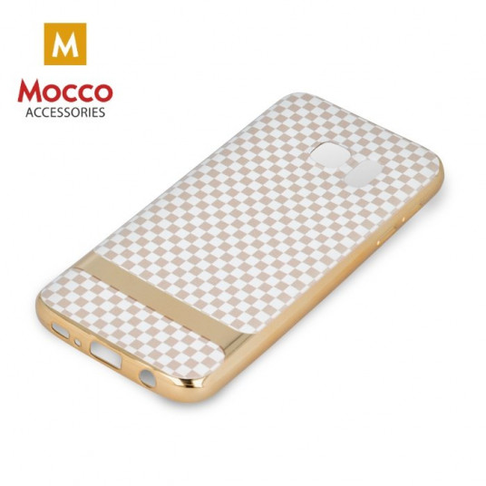 Mocco Blocks Plating Silicone Back Case for Apple iPhone 7 / 8 Transparent - Gold