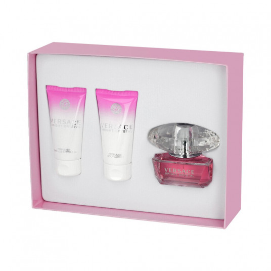 Rinkinys moterims Versace Bright Crystal EDT 50 ml  + Kūno losjonas 50 ml + Dušo želė 50 ml