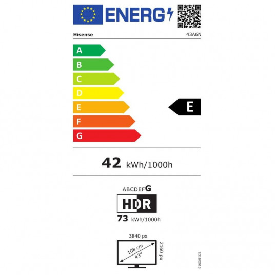 Televizors Hisense 43A6N LED 43" Smart