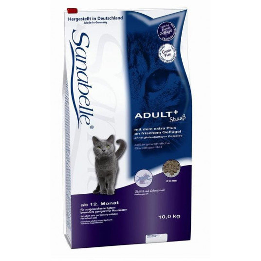 Sanabelle ADULT sausā kaķu barība 10 kg Kitten Ostrich, Putnu gaļa