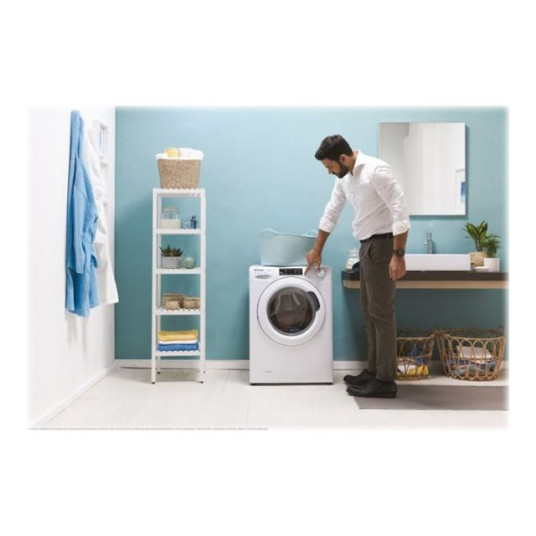 Candy Washing Machine with Dryer | CSOW 4855TWE/1-S | Energy efficiency class C/E | Front loading | Washing capacity 8 kg | 1400 RPM | Depth 53 cm | Width 60 cm | Display | Digit | Drying system | Drying capacity 5 kg | Steam function | White