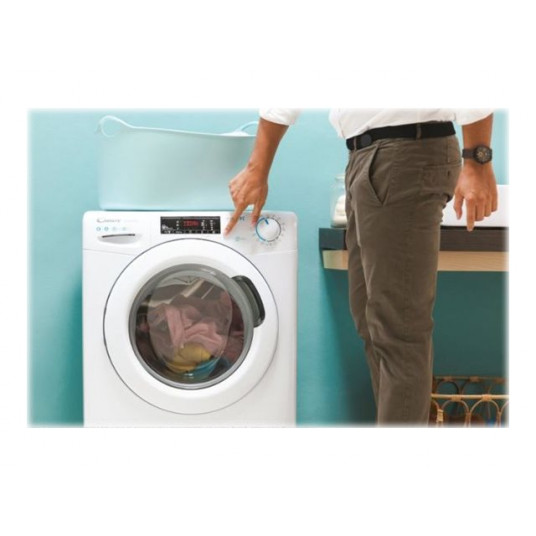 Candy Washing Machine with Dryer | CSOW 4855TWE/1-S | Energy efficiency class C/E | Front loading | Washing capacity 8 kg | 1400 RPM | Depth 53 cm | Width 60 cm | Display | Digit | Drying system | Drying capacity 5 kg | Steam function | White