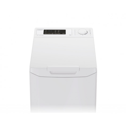 Candy Washing Machine | TCA063D3-S | Energy efficiency class C | Top loading | Washing capacity 6 kg | 1000 RPM | Depth 60 cm | Width 41 cm | Display | Digit | White