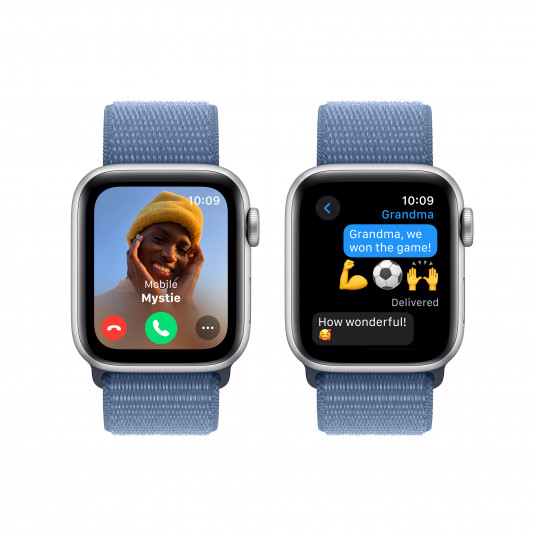 Viedpulkstenis Apple Watch SE GPS 40mm Silver Aluminium Case with Winter Blue Sport Loop MRE33ET/A
