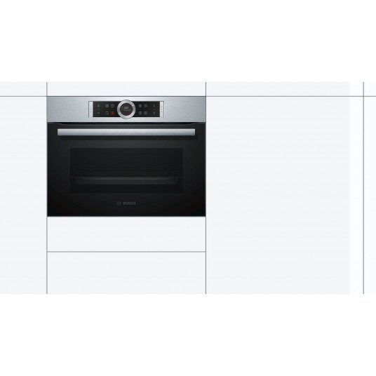 Bosch Serie 8 CBG635BS3 cepeškrāsns 47 L A+ Melns, Nerūsējošais tērauds