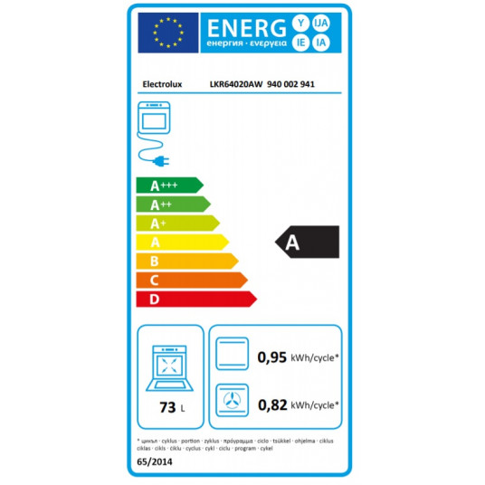 Elektriskā plīts ar elektriskā virsmu   ELECTROLUX LKR64020AW