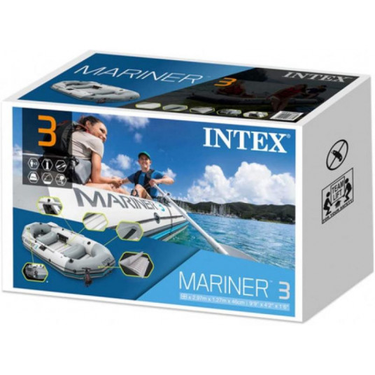 Piepūšamā laiva 3-vietīga Intex Mariner 3 BOAT SET (297x127x46)