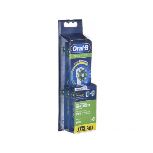 Oral-B zobu birstes nomaiņa Cross Action Clean maksimizatora uzgaļi, pieaugušajiem, komplektā iekļauto birstes uzgaļu skaits 10, balta