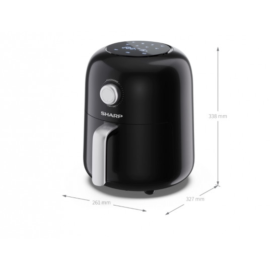 Sharp Air Fryer | AF-GS404AE-B | Jauda 1300 W | Tilpums 4 L | Melns