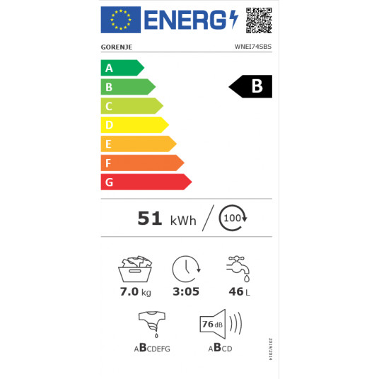 Veļas mašīna GORENJE WNEI74SBS